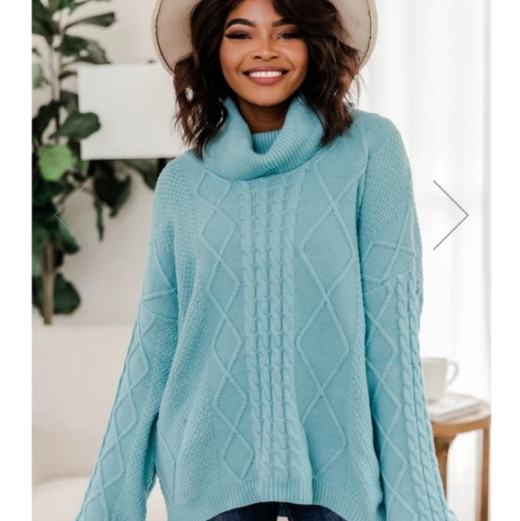 Pink Lily Sweaters - Eternal Happiness Turtleneck Sweater